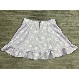 BT21 Skirt Womens XL Purple Minini Group Scuba Heart Zipper Kpop Polyester Blend